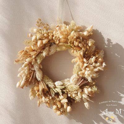 Couronne de fleurs séchées Briza