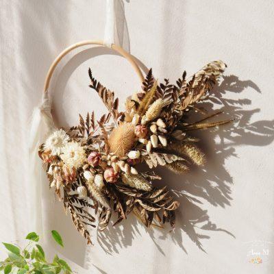 Couronne de fleurs séchées Fougères