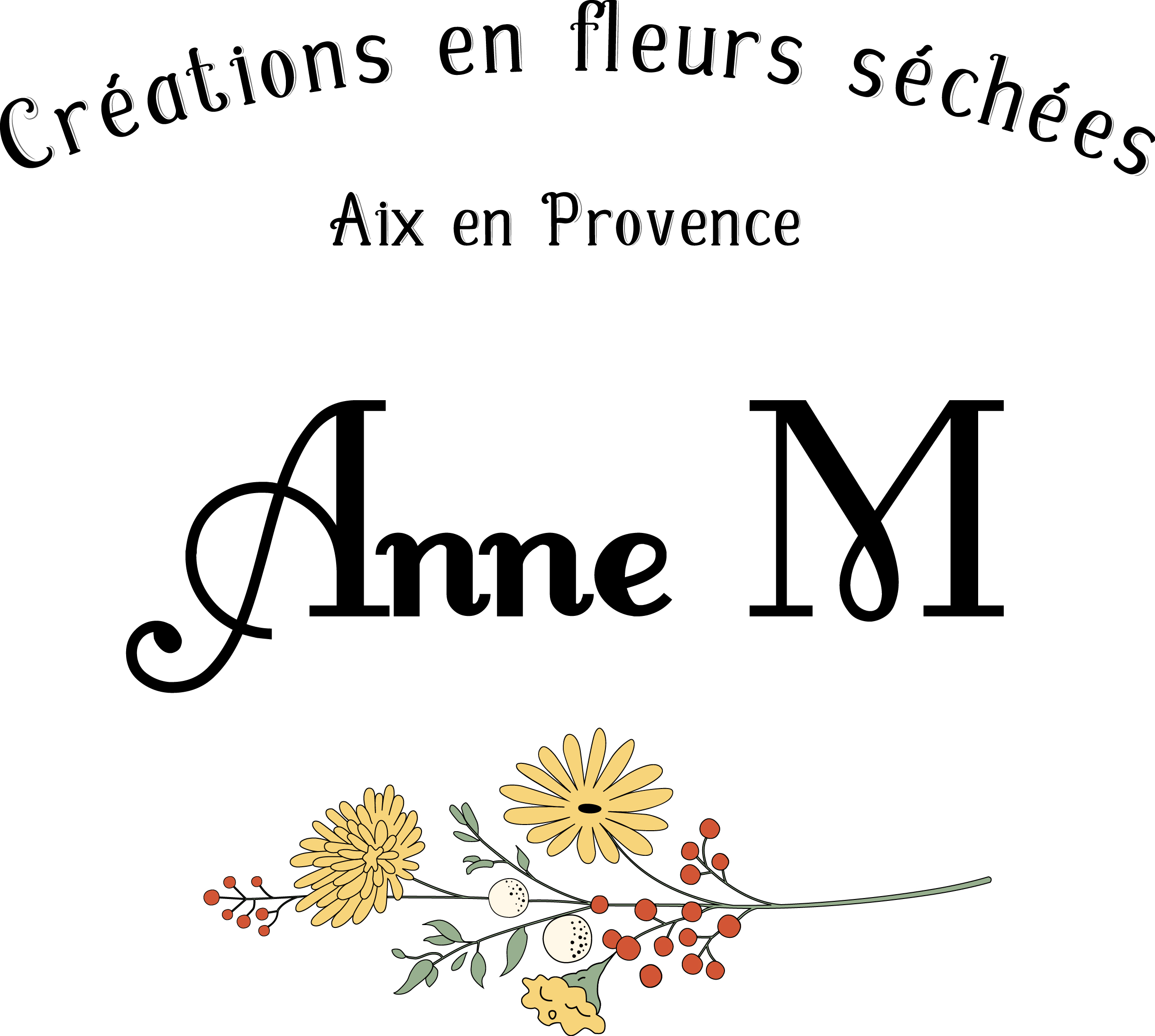 décoration intérieure en fleurs séchées