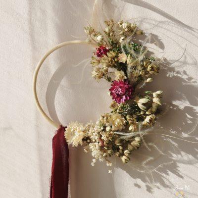 Couronne de fleurs séchées Astrance