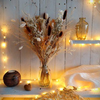 Bouquet de fleurs séchées Miscanthus
