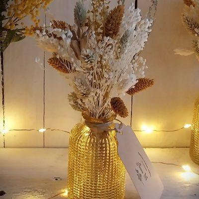 Bouquet de fleurs séchées Solidago Jaune