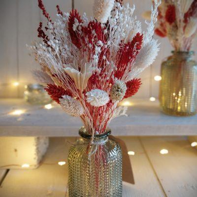 Bouquet de fleurs séchées Solidago Rouge
