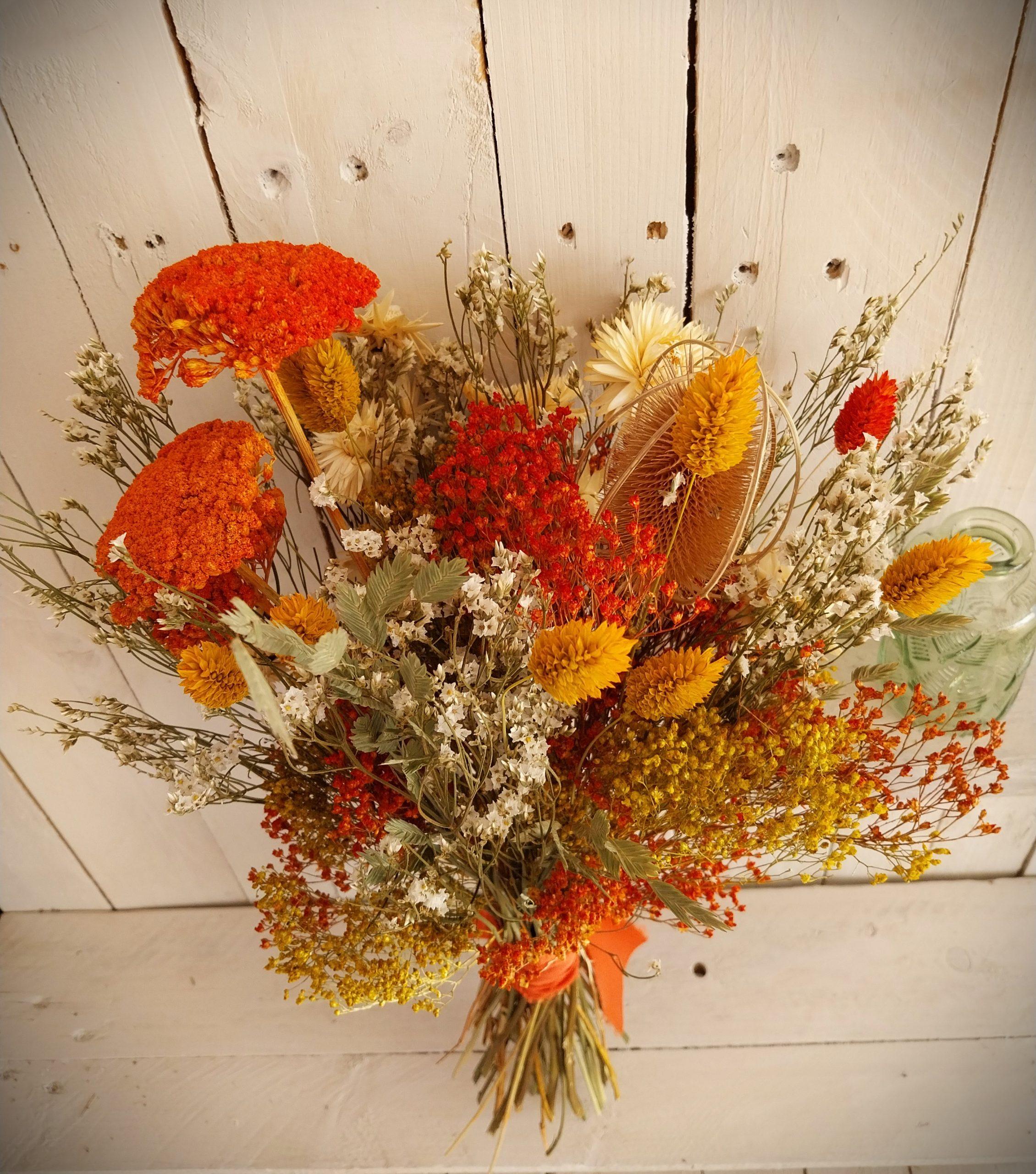 Bouquet de fleurs séchées Achillée