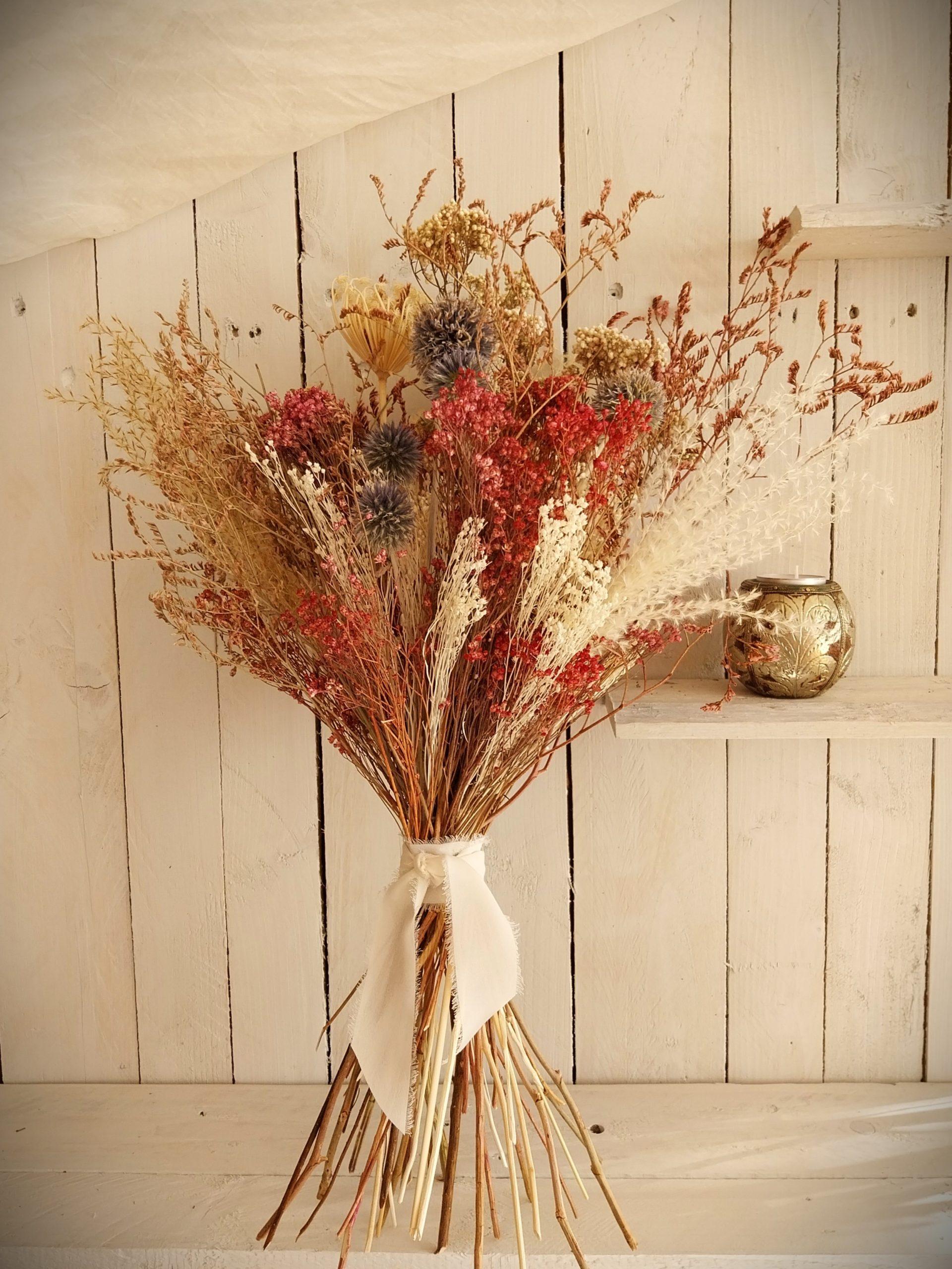 Grand bouquet de fleurs séchées Chardon