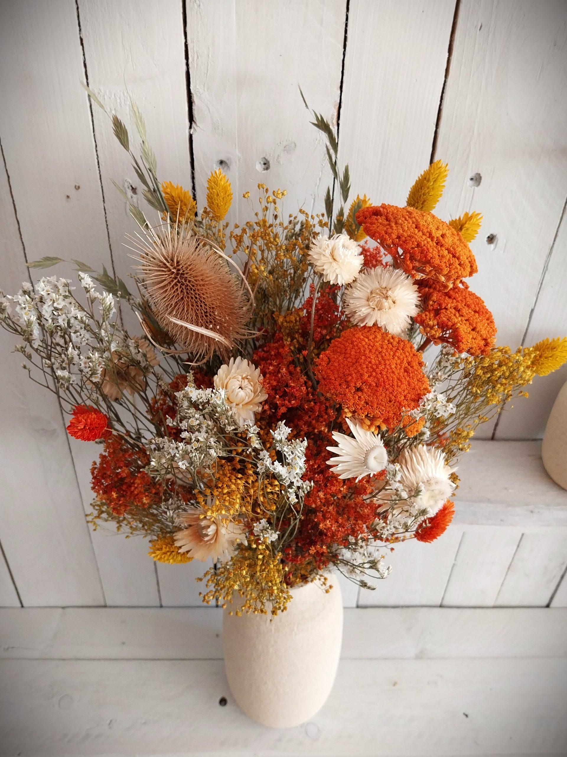 Bouquet de fleurs séchées Achillée décoration bohème